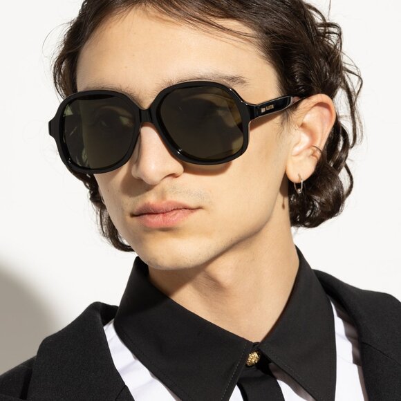 NEW VALENTINO SUNGLASSES VLS-177A BLACK GREEN WOMEN EYEWEAR